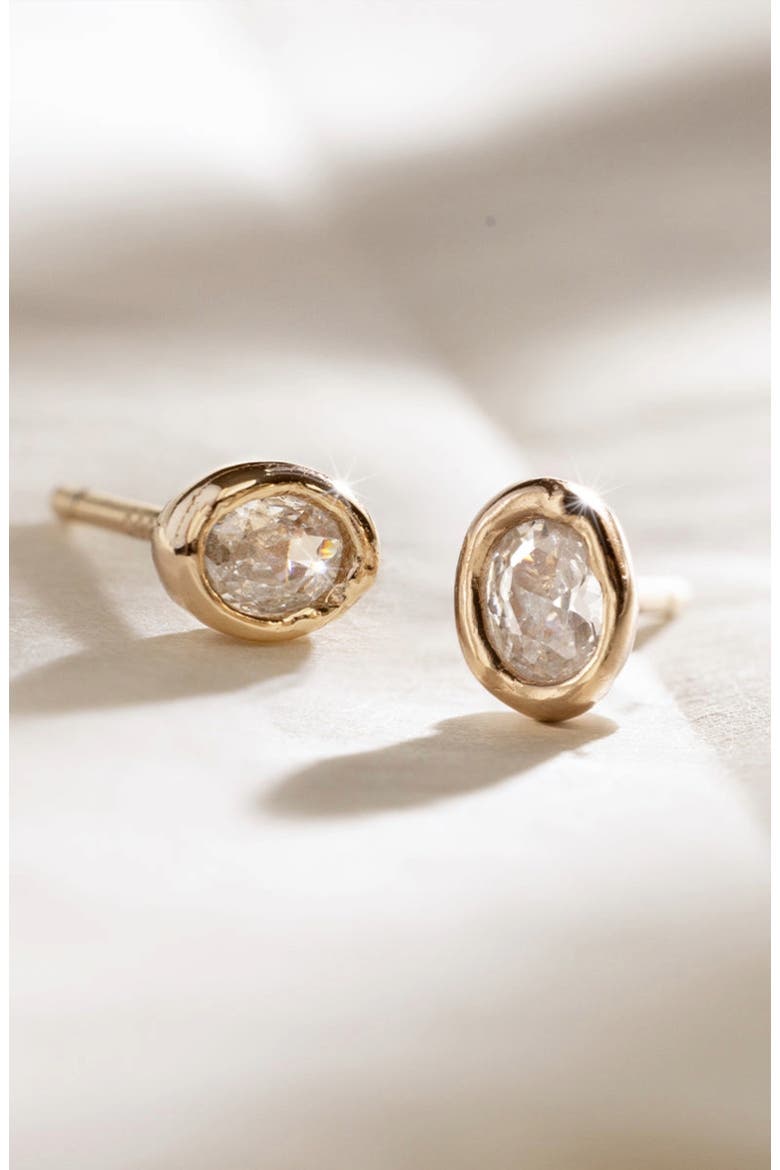 Tova Organic Cz Stud Earrings, Alternate, color, Gold Vermeil