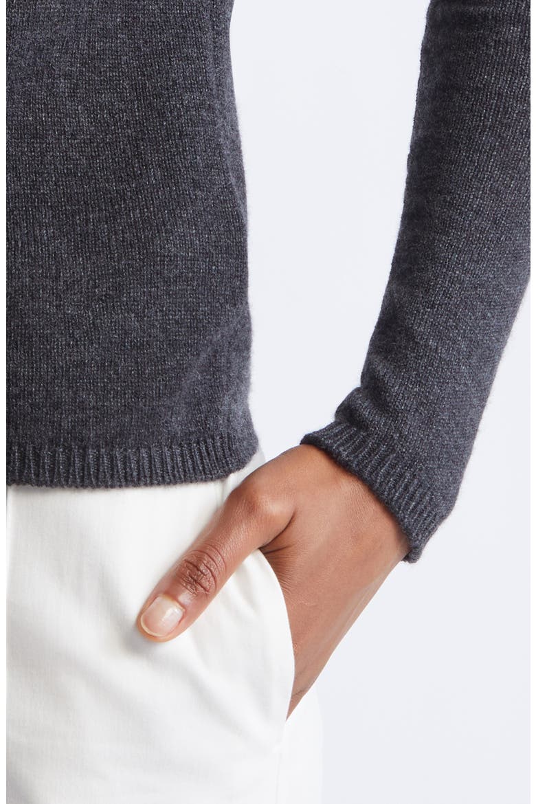 Fine Gauge Cashmere Sweater, Alternate, color, SMOKE GRAY MELANGE