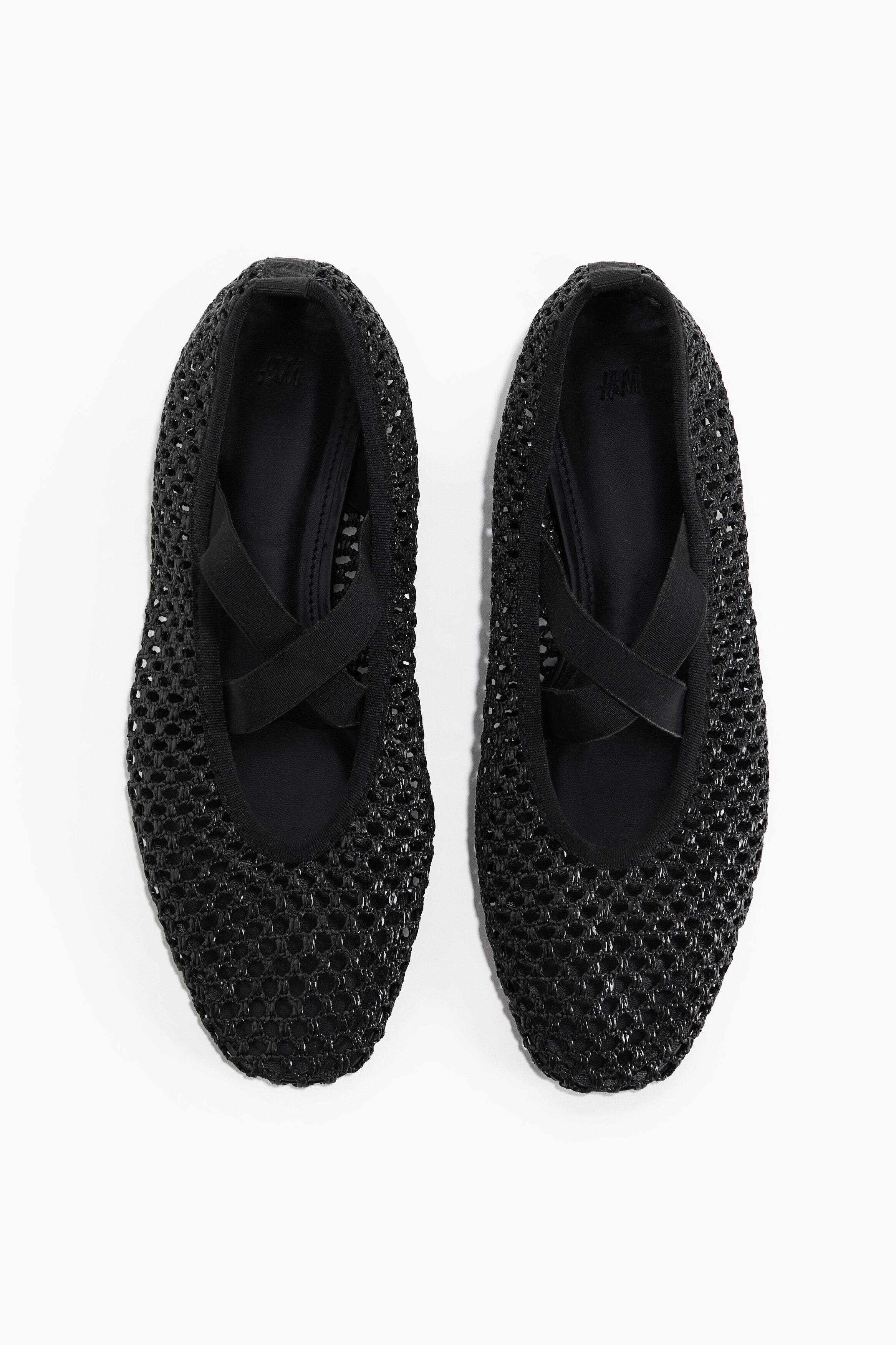 Braided Ballet Flats, Main, color, Black