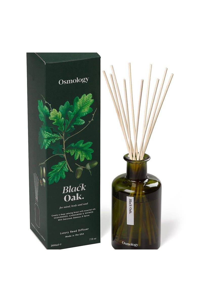 Osmology Black Oak Reed Diffuser - Cedarwood Cardamon and Nutmeg, Main, color, Black