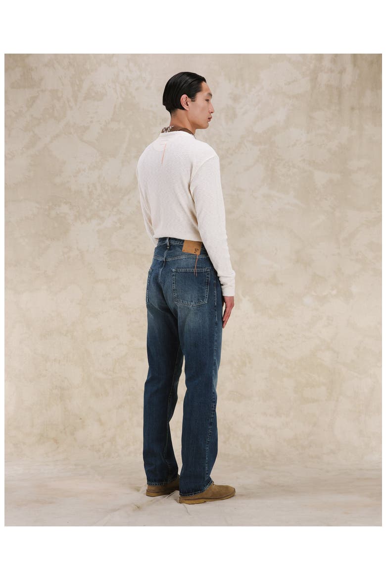 Unclejohn Japan Selvedge High-Waisted 5-Pocket Denim, Alternate, color, Dark Custom Wash