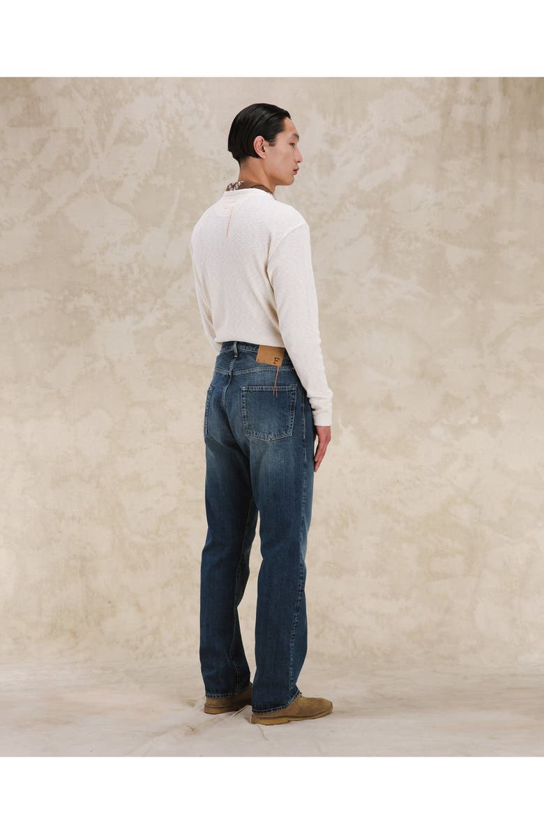 Fortela Unclejohn Japan Selvedge High-Waisted 5-Pocket Denim, Alternate, color, Blue