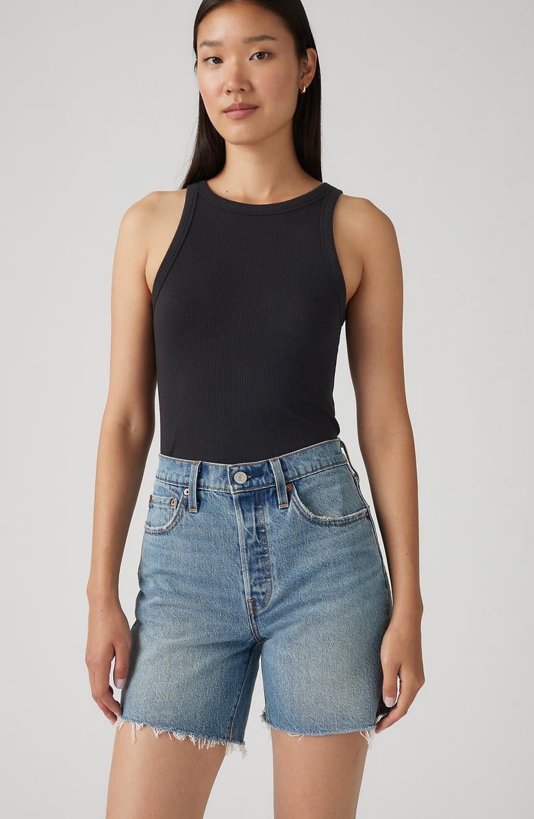 Levi's<sup>®</sup> 501<sup>®</sup> Mid Thigh Denim Cutoff Shorts, Alternate, color, Ticked And Untied