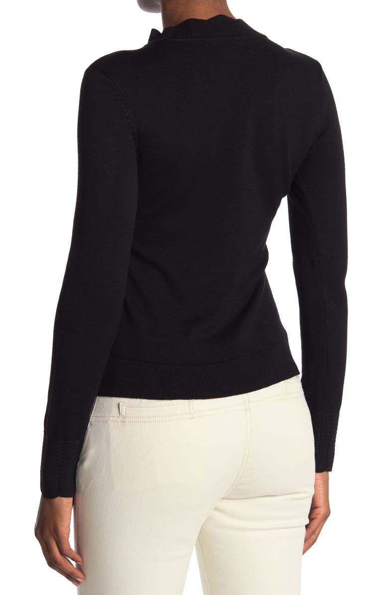 BY DESIGN Scallop Mock Neck Sweater, Alternate, color, 