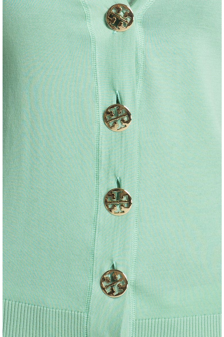 'Simone' Signature Button Cardigan, Alternate, color, ATLANTIS