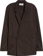 Lemaire Double Breasted Cotton Twill Workwear Jacket