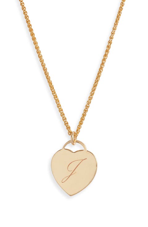 Alice Initial Heart Pendant Necklace