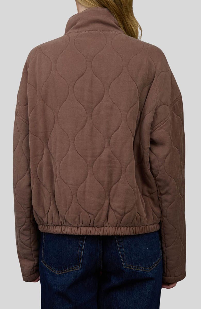Blu Pepper Quilted Jacket, Alternate, color, Brown