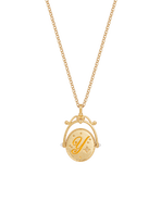 Fable England Y Initial Yarrow Gold Spinner Chain Necklace