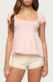 EDIKTED Ulyana Babydoll Top