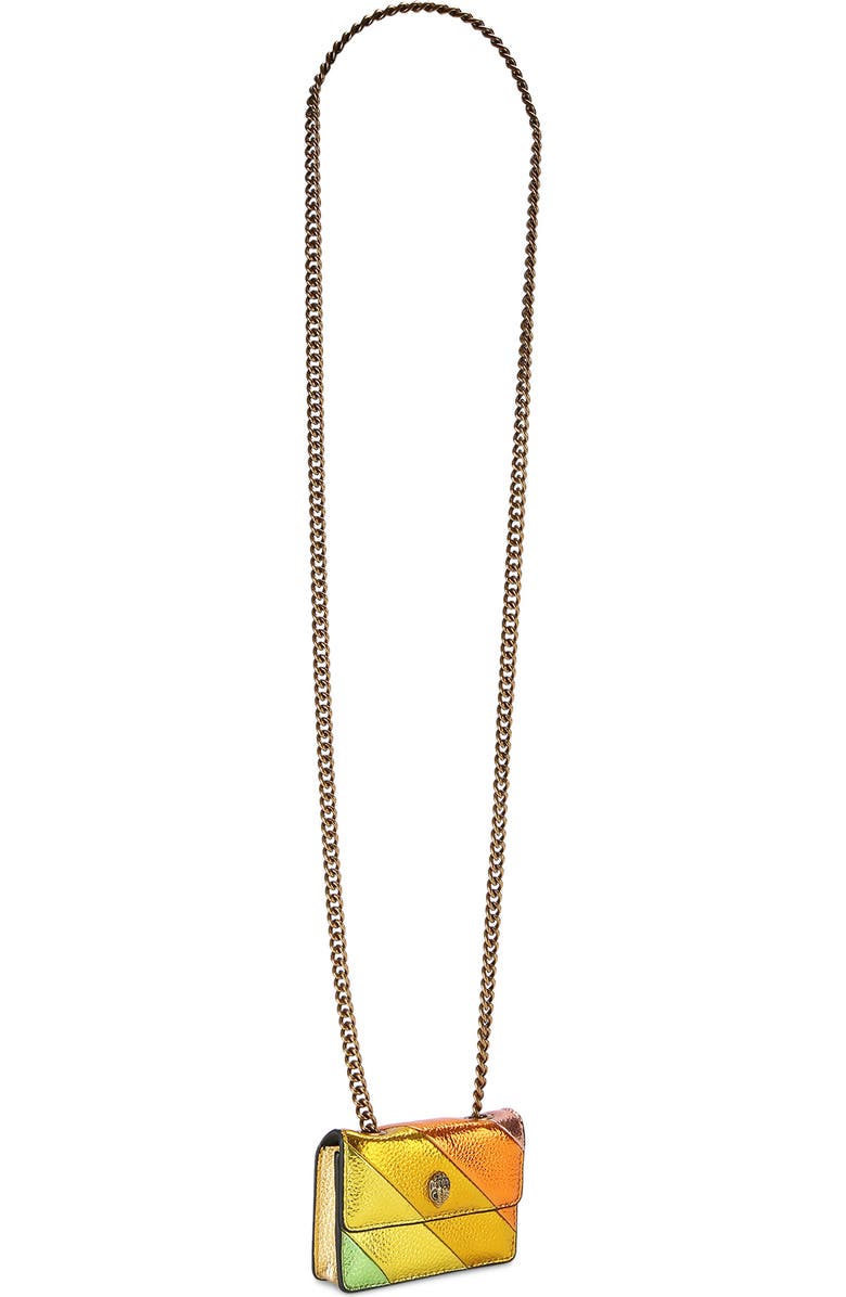 Kurt Geiger London Micro Kensington Metallic Faux Leather Crossbody Bag, Alternate, color,