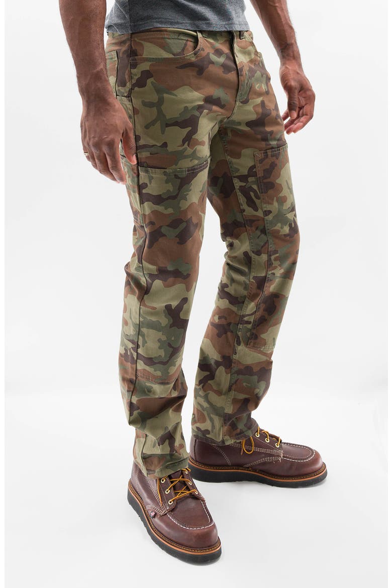 Camo Stretch Cotton Carpenter Pants, Alternate, color, CAMO