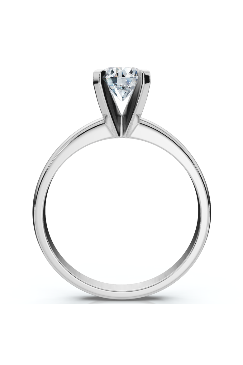 3/4ct Lab Grown Round Diamond Solitaire Engagement Ring 14k Gold, Alternate, color, 14k White Gold