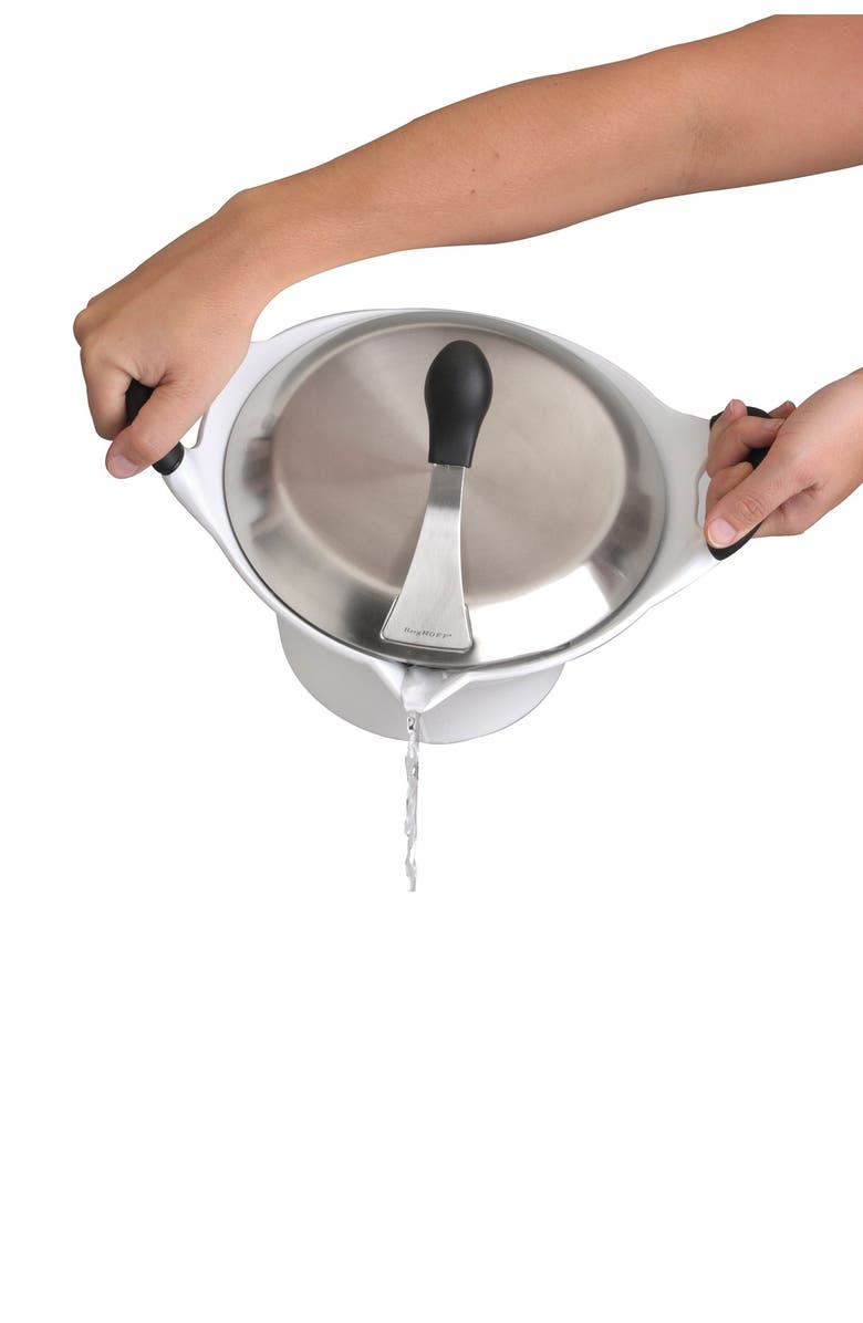 BergHOFF 1.5qt. White Cast Covered Casserole Pot, Alternate, color,