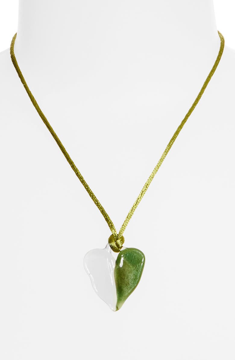 CAFE FORGOT x Alterita Glass Heart Pendant Necklace, Alternate, color, 