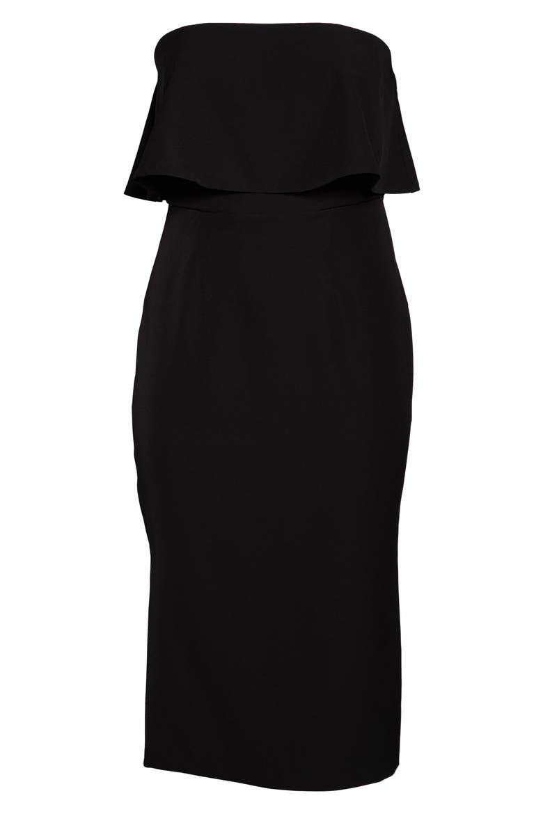 Strapless Party Dress, Alternate, color, BLACK