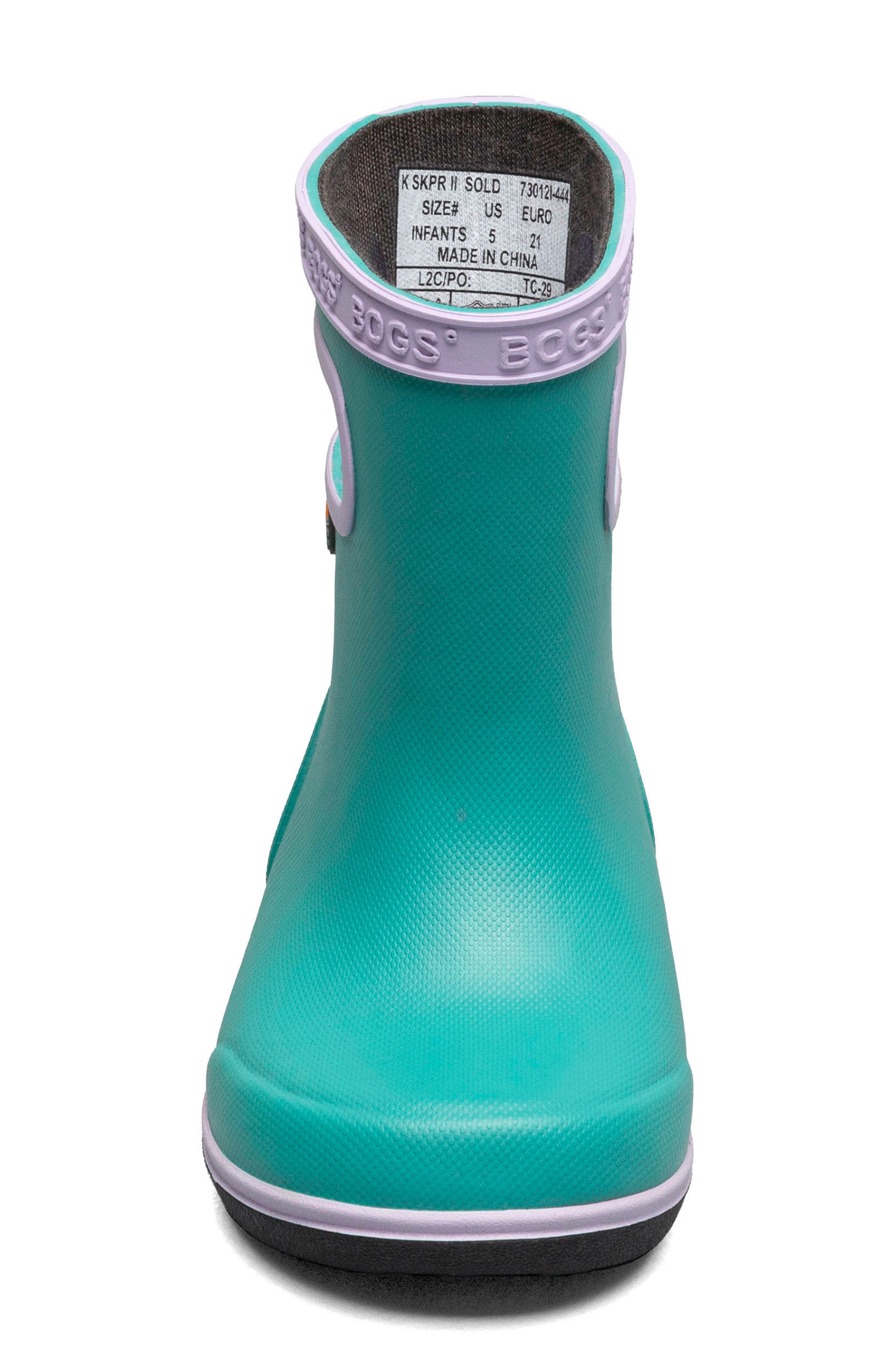 Kids' Skipper II Waterproof Rain Boot, Alternate, color, TEAL