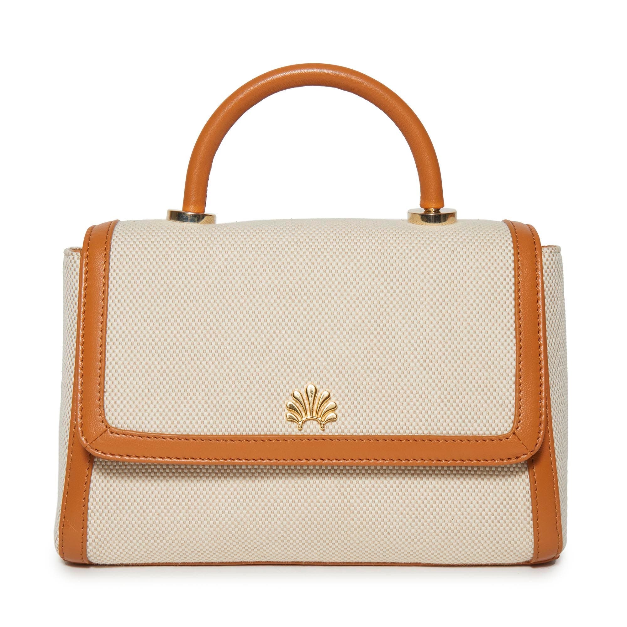 Lele Sadoughi Tabitha Top Handle Crossbody, Main, color, Saddle Brown 200