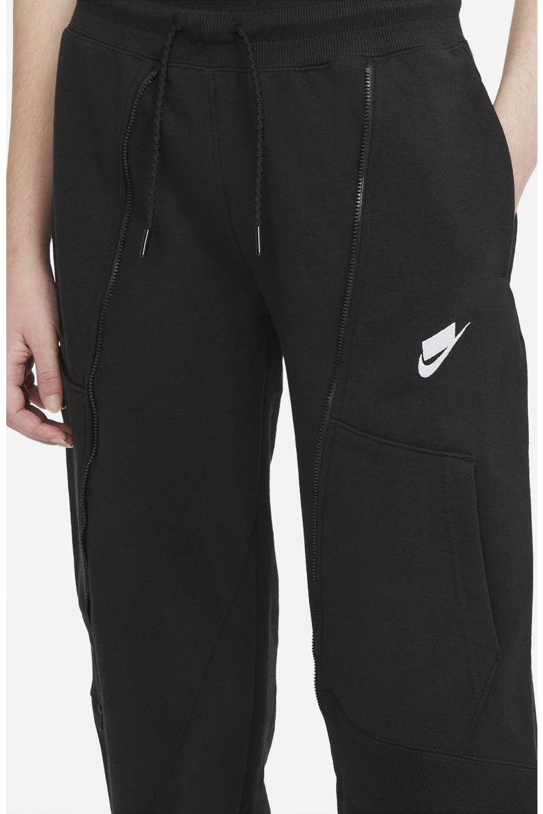 Sportswear Tapered Fleece Sweatpants, Alternate, color, BLACK/ WHITE