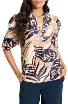 NIC+ZOE Terracotta Garden Cotton Top