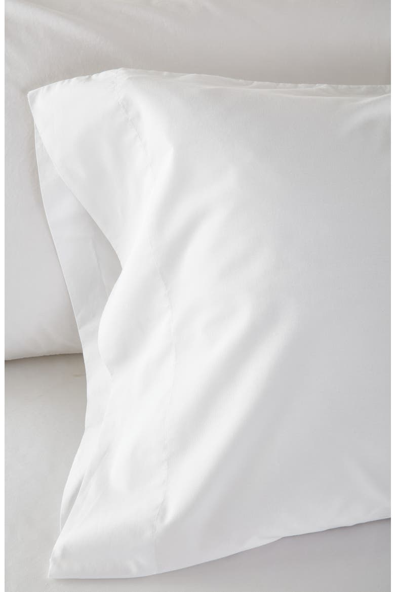 Organic Cotton Percale Pillowcases, Alternate, color, WHITE