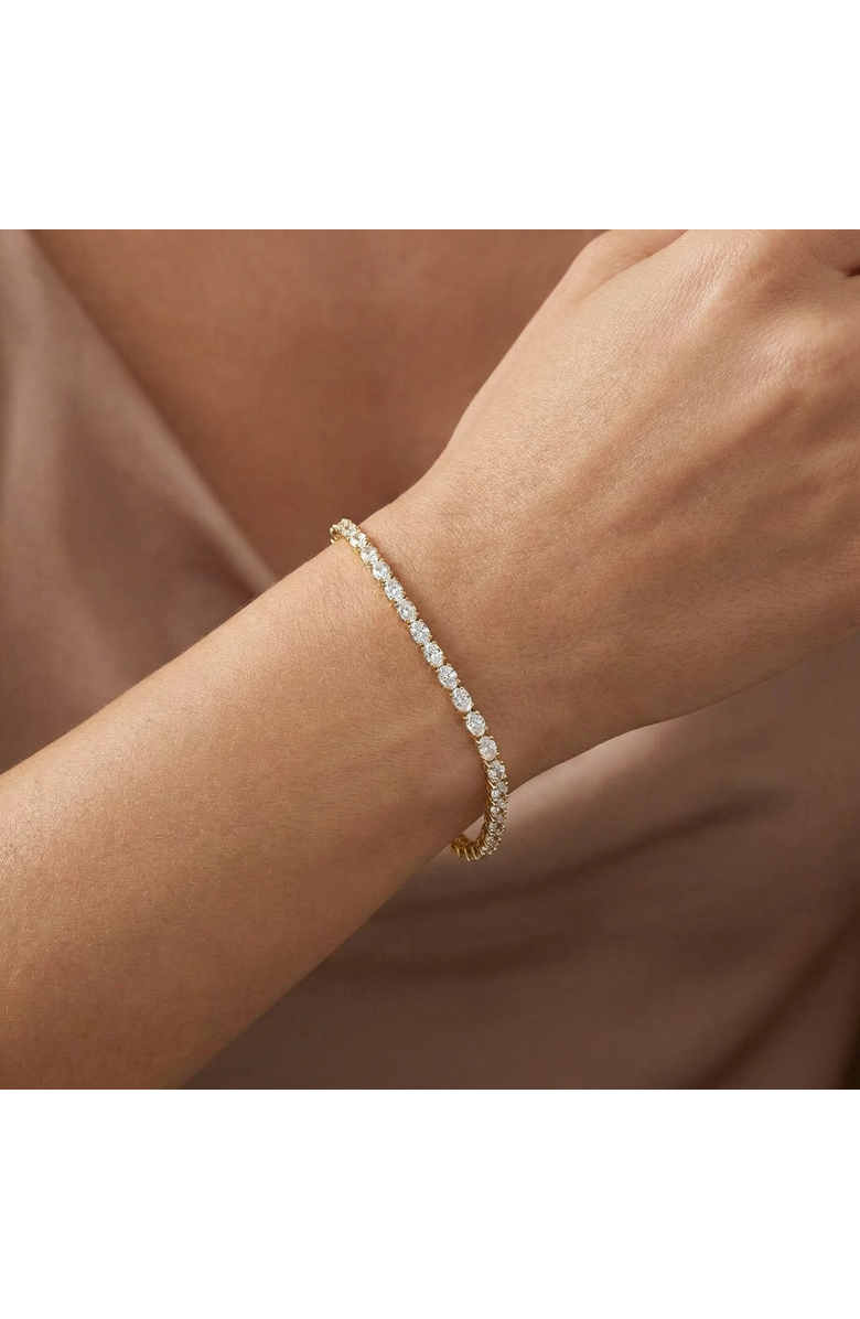 Bliss Diamond 4.5Ct Oval Cut Diamond Tennis Bracelet 7" 14k Gold Lab Grown, Alternate, color, 14K Yellow Gold