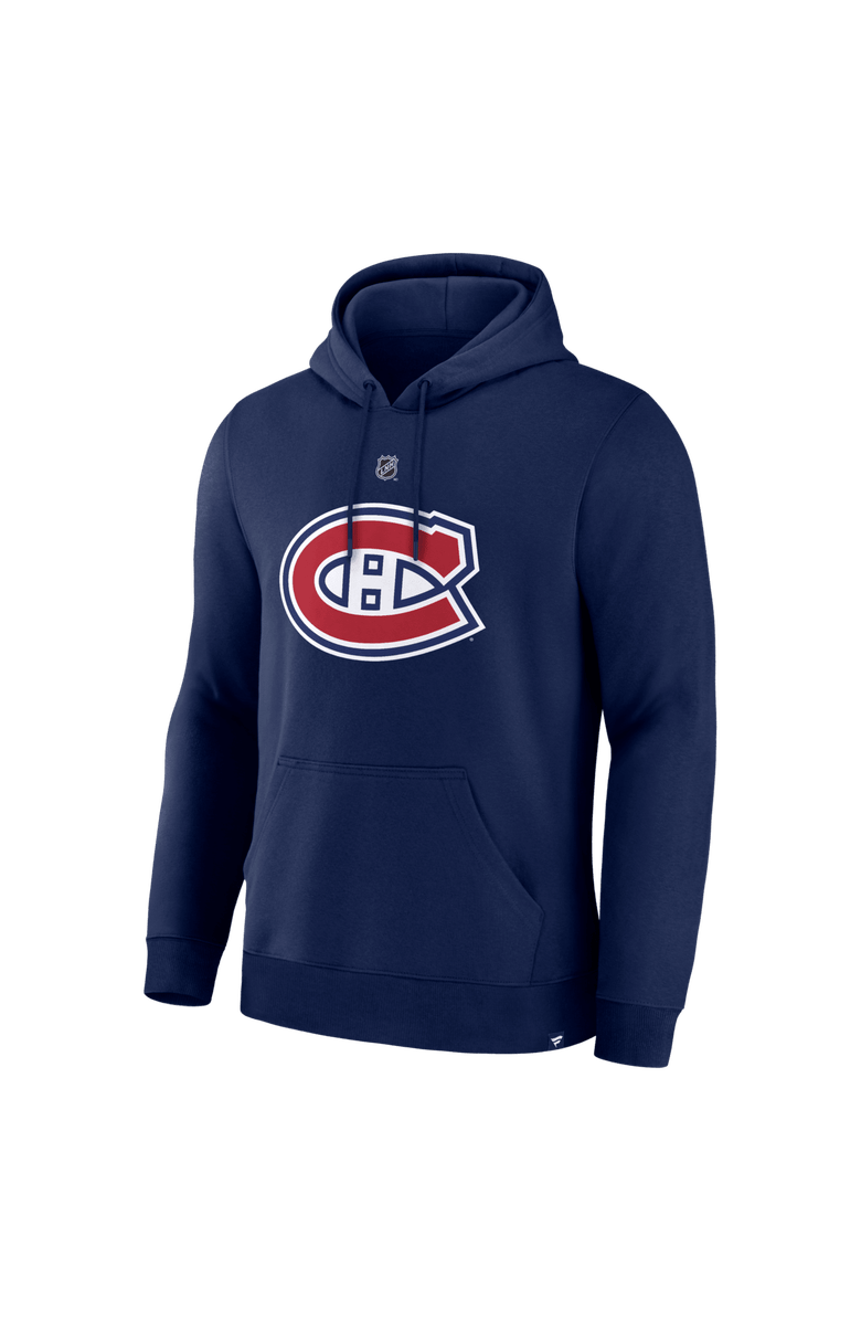 FANATICS Men's Fanatics Lane Hutson Navy Montreal Canadiens Authentic Stack Name & Number Hoodie, Alternate, color, Navy