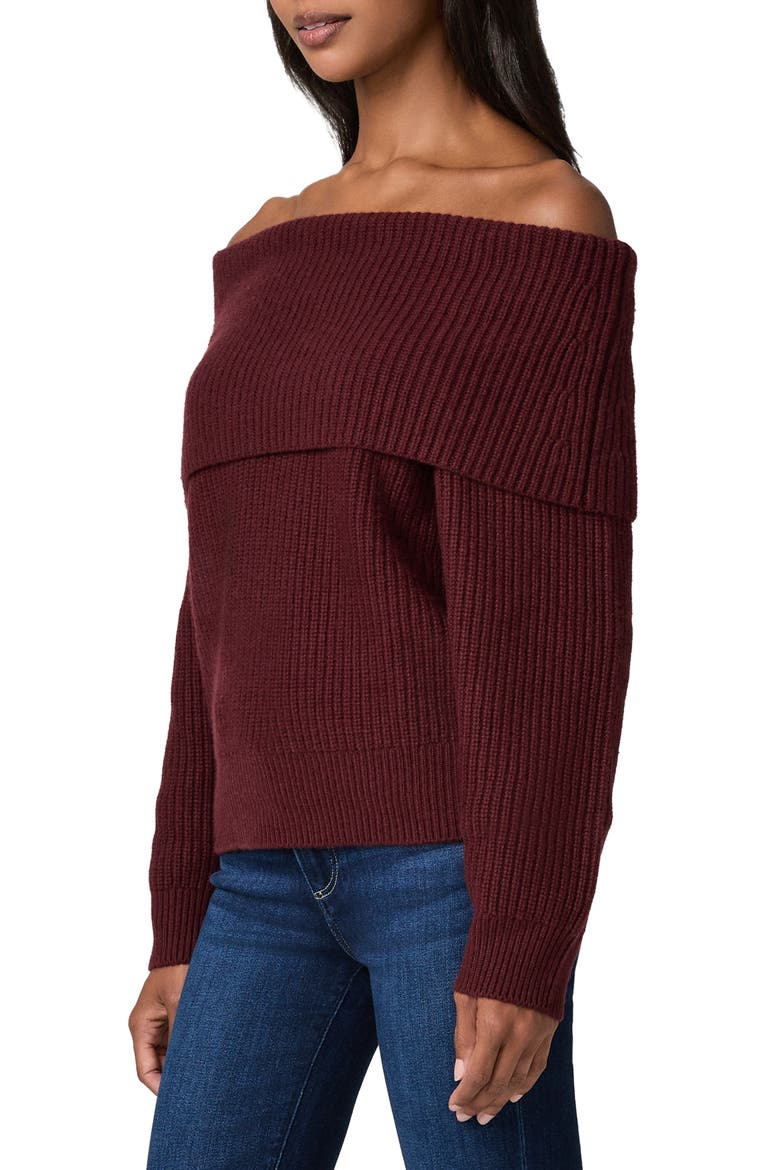 Mazzi Off the Shoulder Sweater, Alternate, color, PINOT