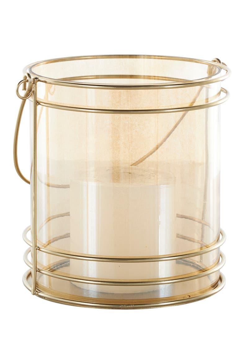 Metal Candle Lantern, Main, color, GOLD