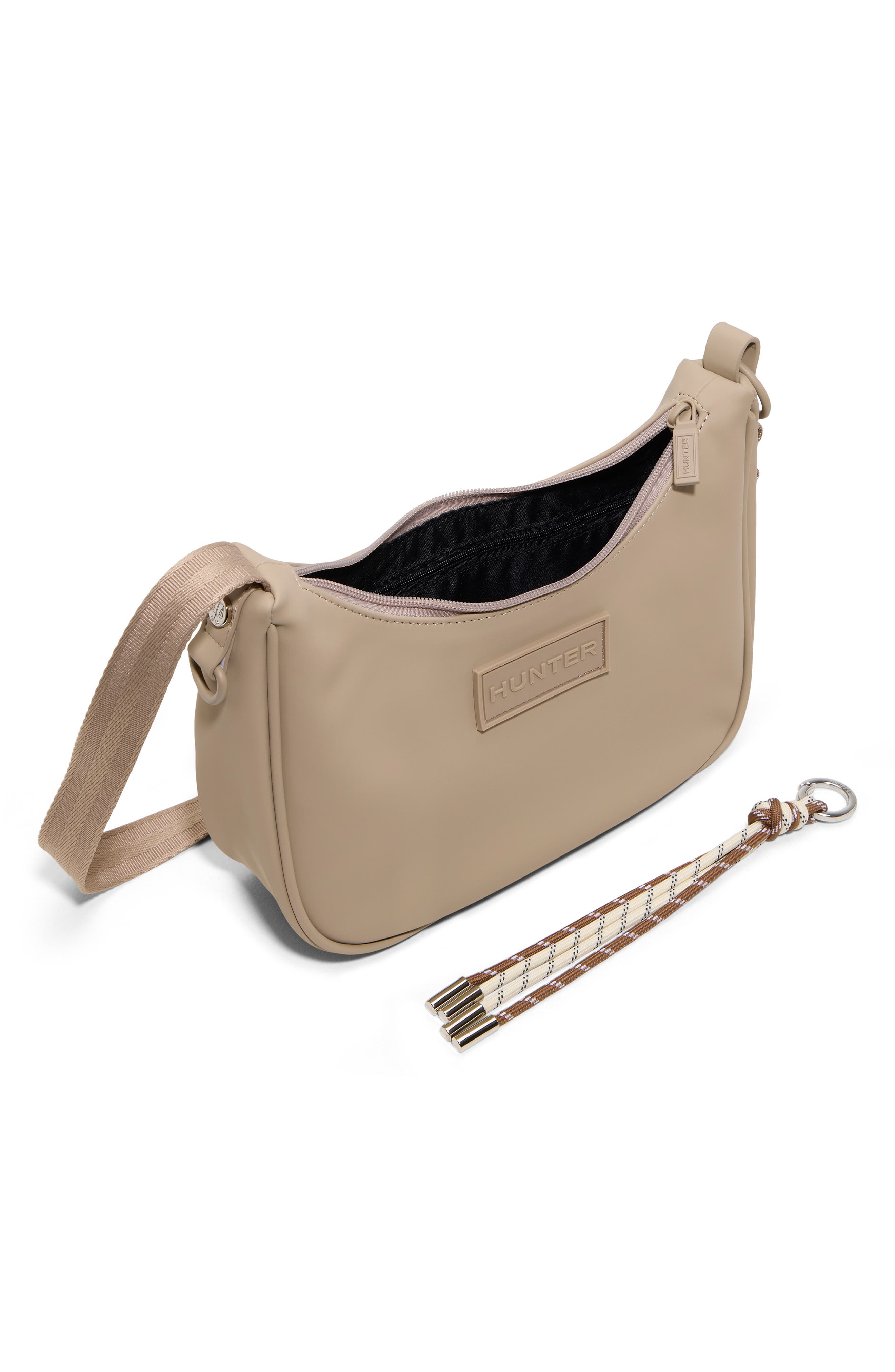 Loop Back Faux Leather Shoulder Bag, Alternate, color, LATTE MATTE SMOOTH