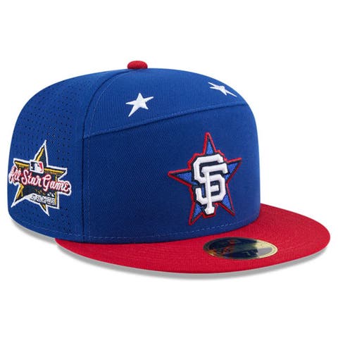 Men's New Era Blue/Red  San Francisco Giants 2025 MLB All-Star Game Workout Side Patch 59FIFTY Fitted Hat