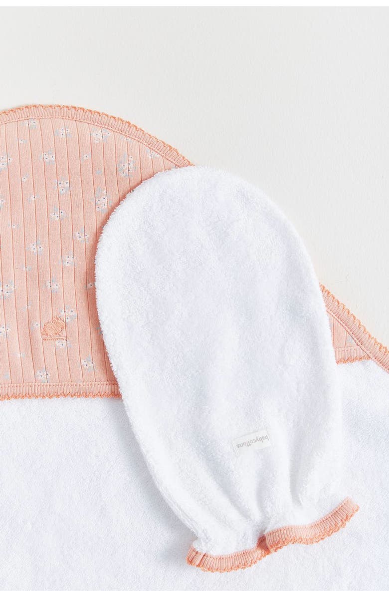 Babycottons Premium Cotton Marlot Small Hooded Towel For Infant, Alternate, color, White