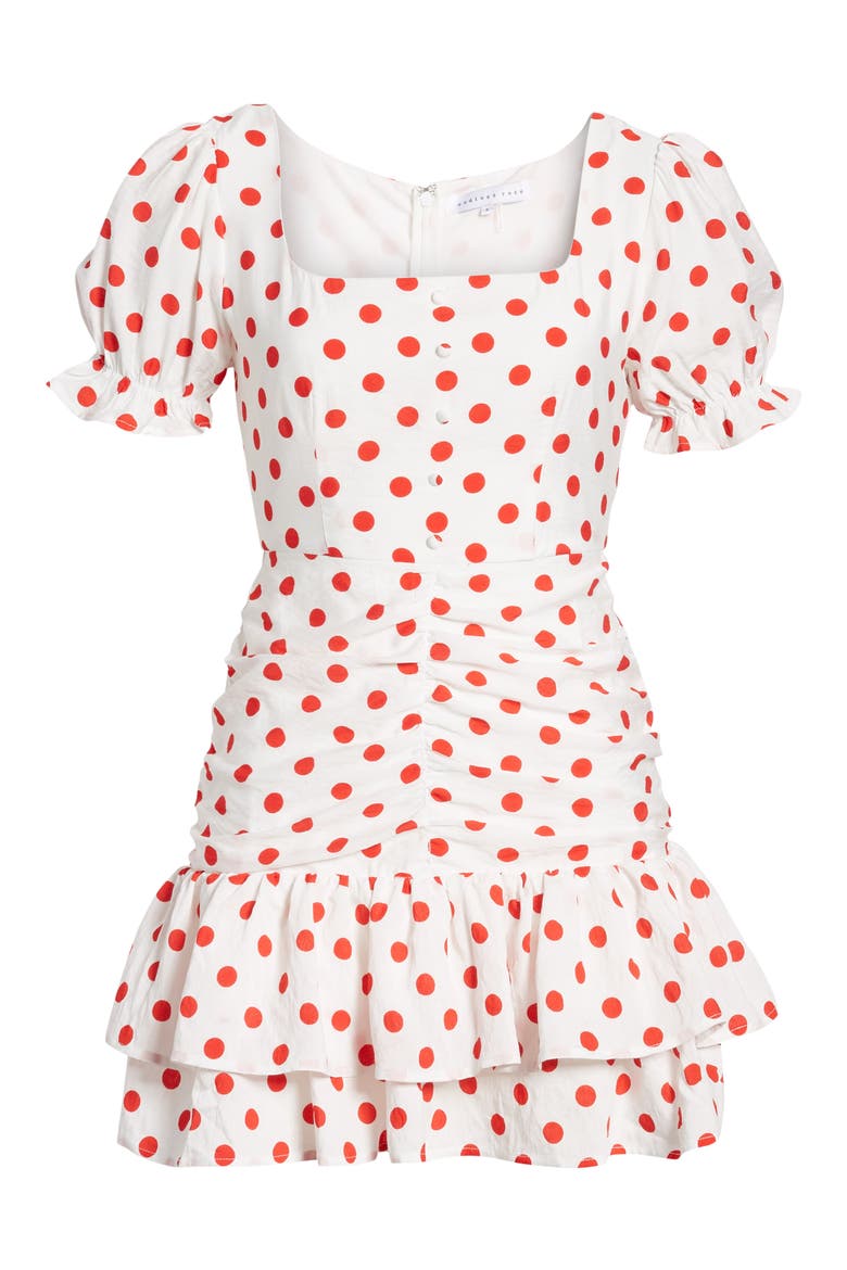 Polka Dot Minidress, Alternate, color, MULTI