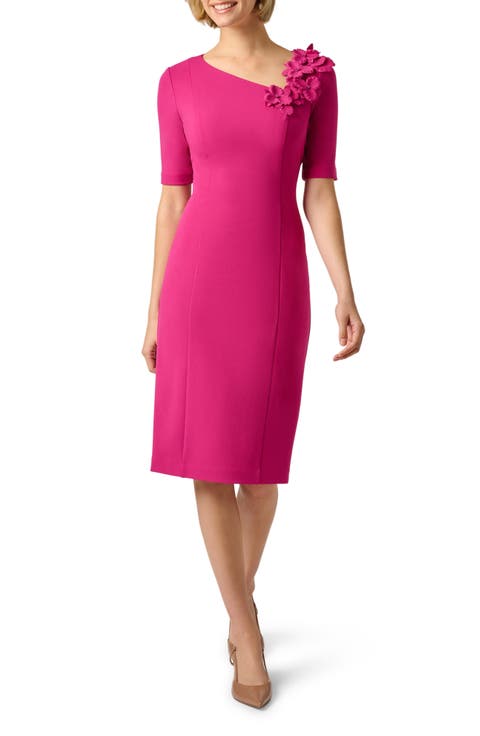 Floral Crepe Midi Dress
