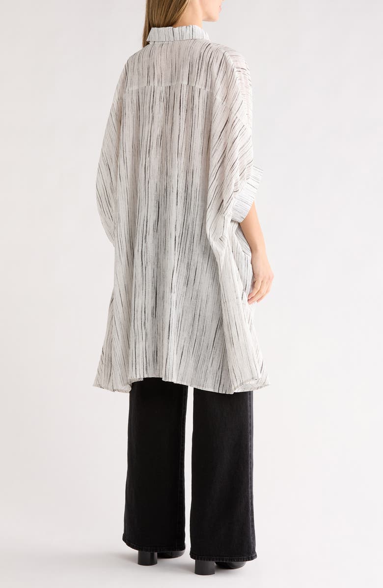 PATRIZIA LUCA Oversize High/Low Button-Up Shirt, Alternate, color, Off White