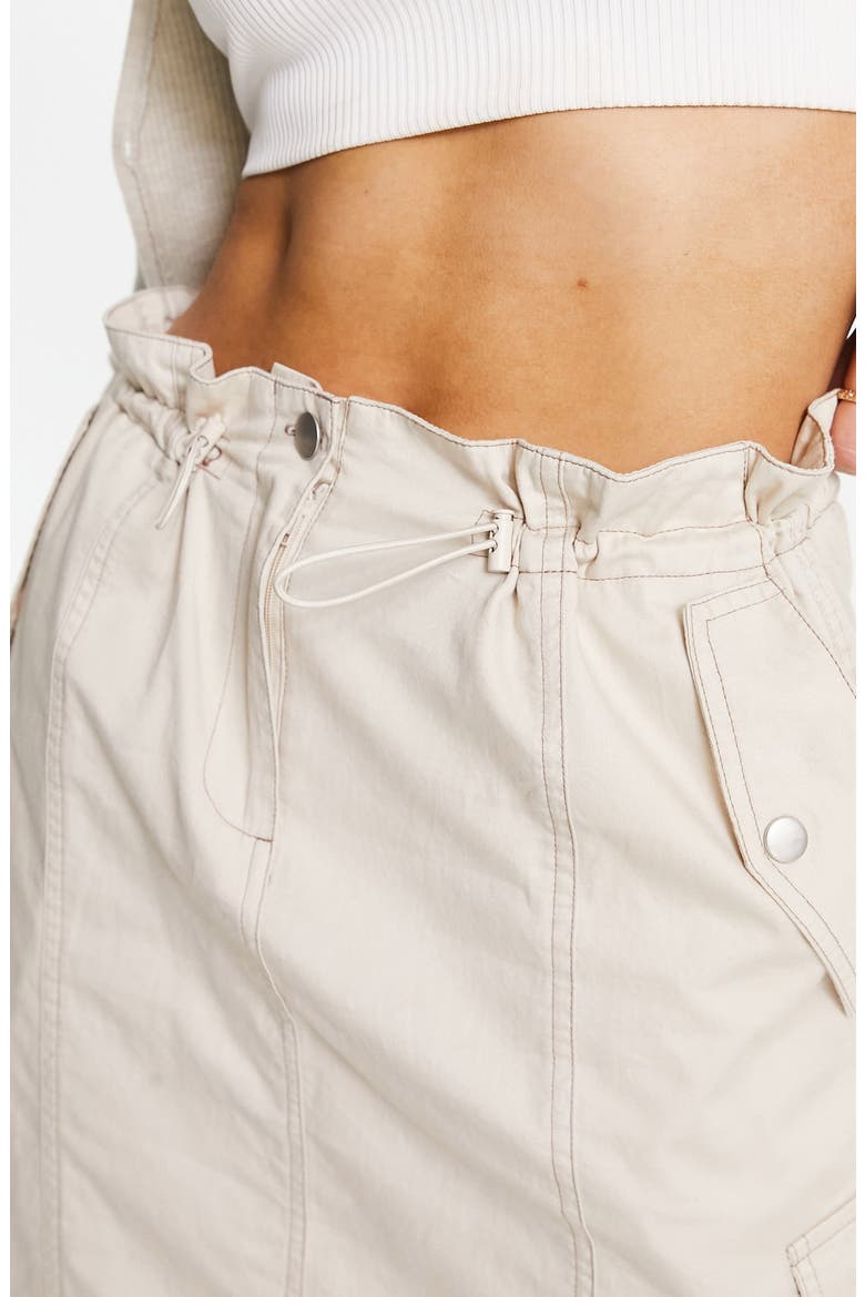 Toggle Waist Cargo Skirt, Alternate, color, STONE