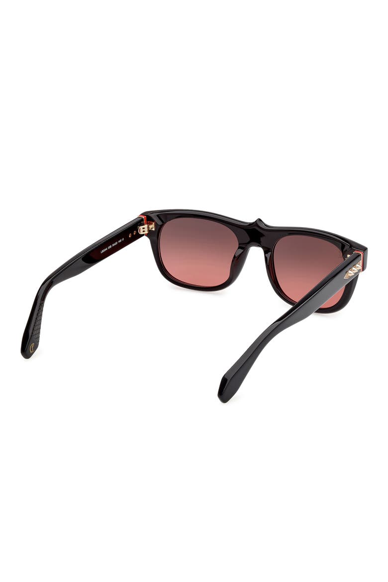 54mm Square Sunglasses, Alternate, color, BILAYER BLACK / RED / GOLD