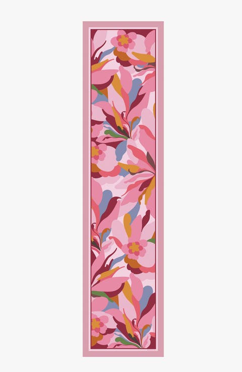 Petal Mirage Oblong Silk Scarf
