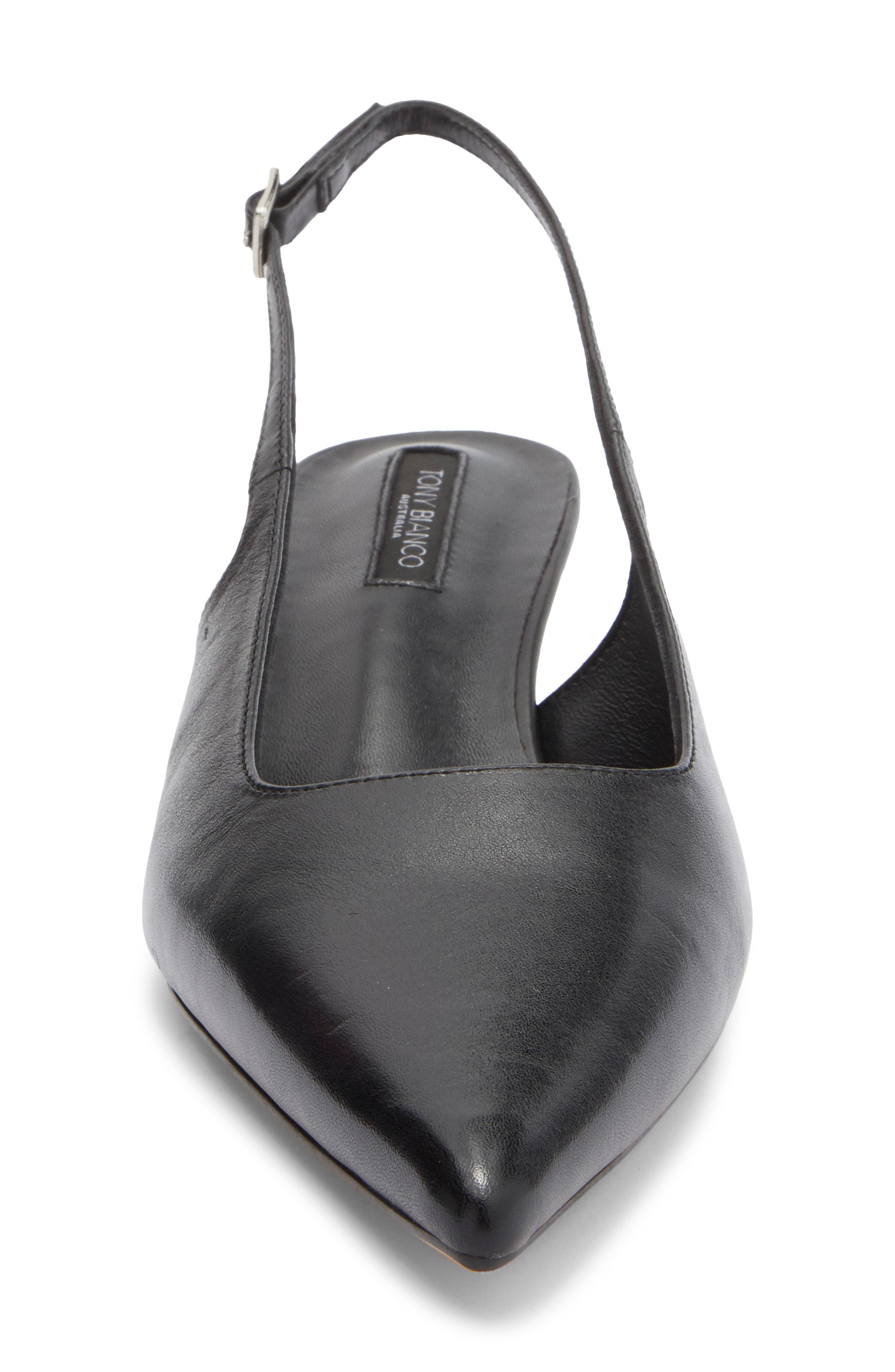 Tony Bianco Crush Slingback Pointed Toe Kitten Heel Pump, Alternate, color, Black Vintage