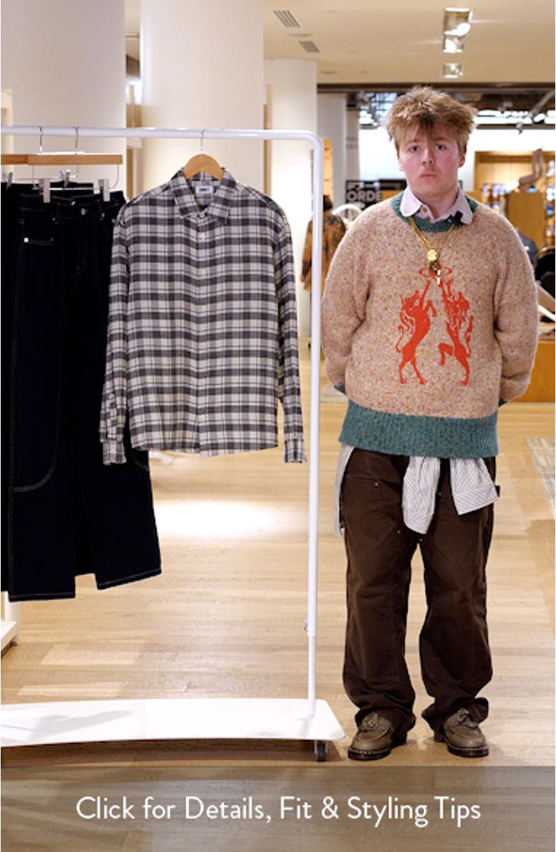 Kenmare Plaid Cotton Flannel Button-Up Shirt, sales video thumbnail