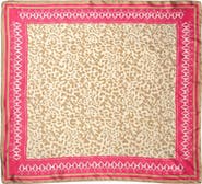 Nicole Miller Leopard Satin Square Scarf