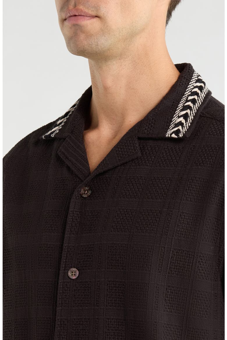 Vargon Cotton Camp Shirt, Alternate, color, BLACK-01