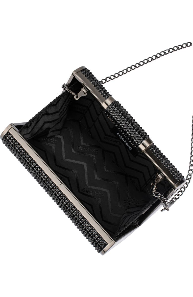 Olga Berg Bae Hot Fix Crystal Frame Clutch, Alternate, color,