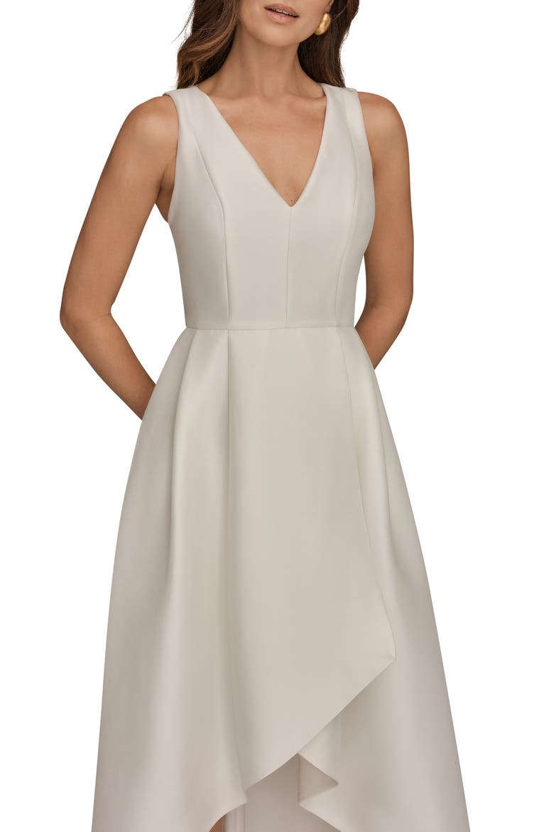 High Low Gown, Alternate, color, CREAM