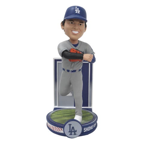 Shohei Ohtani (LA Dodgers) (Gray Jersey Pitching) Banner Series MLB Bobblehead