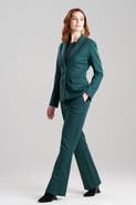 Natori Double Jersey Two Button Peak Lapel Blazer