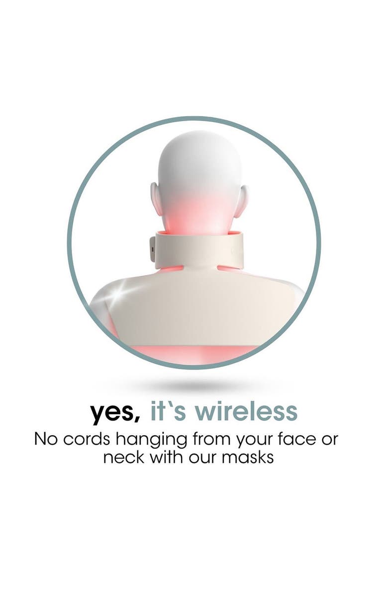 fringe Red Light Therapy Neck Mask, Alternate, color, Light Grey