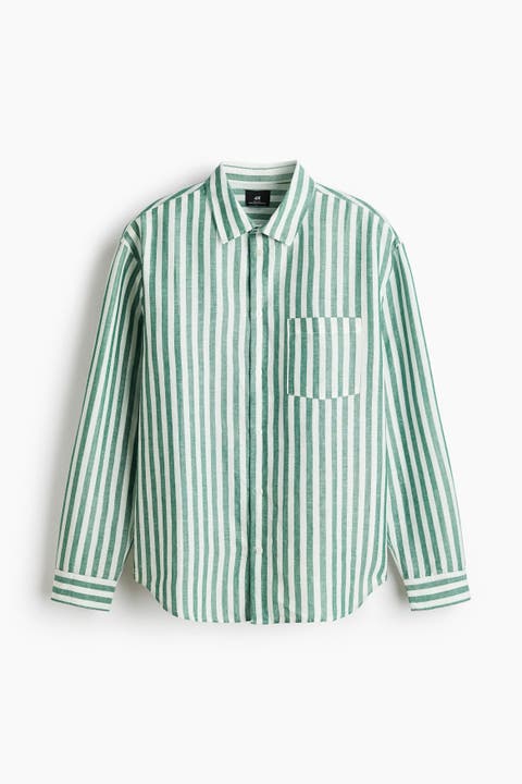 Relaxed Fit Linen-blend Shirt