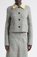 Proenza Schouler Gaelle Double Face Wool Blend Tweed Jacket