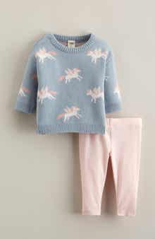 Jacquard Sweater & Pants Set